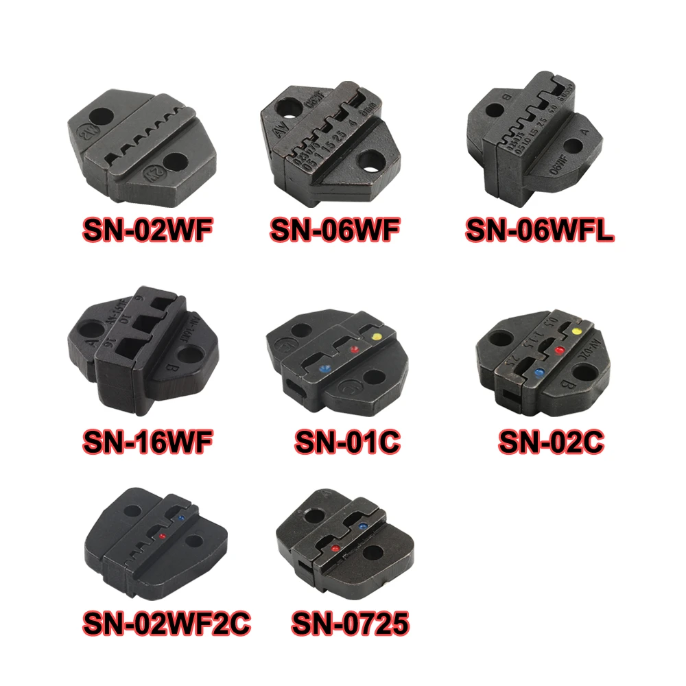 SN02WF SN06WF SN06WFL SN16WF SN01C SN02C SN0725 SN02WF2C MINI EUROP STYLE Die Sets for SN crimping tool crimping plier jaws