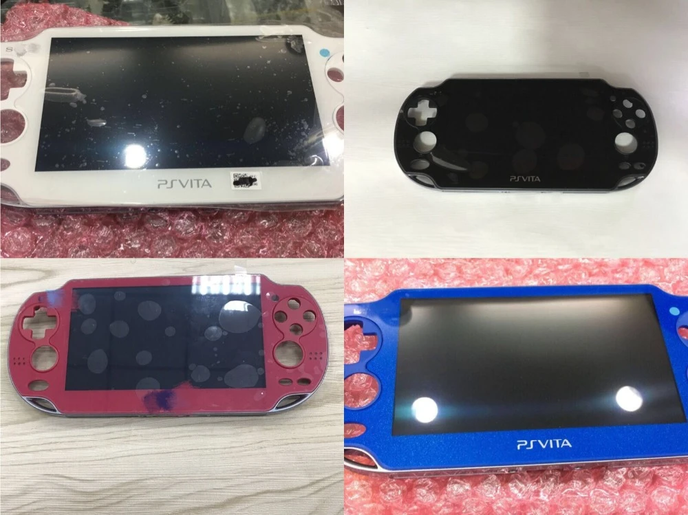 black/white/blue/red original for ps vita for psvita psv 1000 lcd display with touch screen digital with frame and protect film