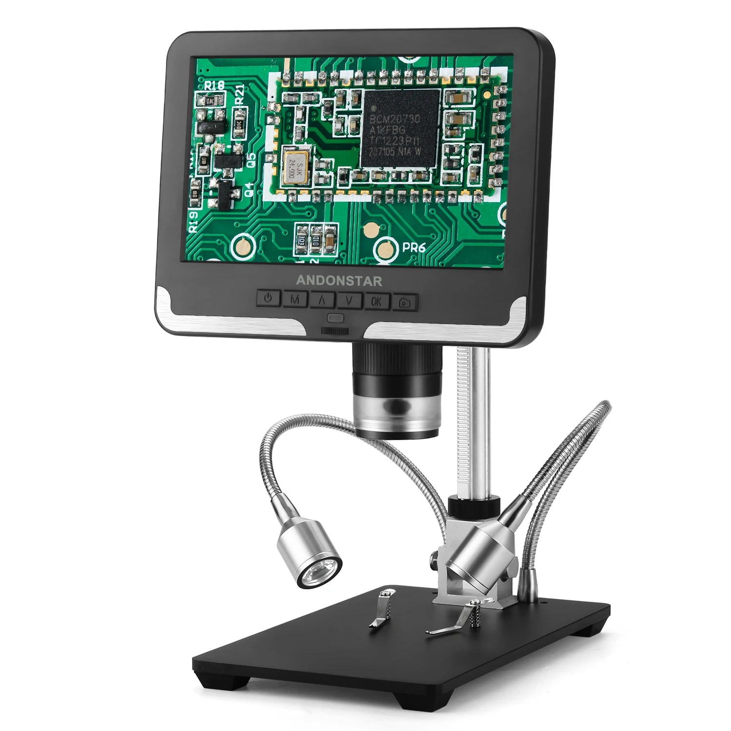 Andonstar Hot Digital Microscope for Soldering AD206 1080P Soldering Microscope for Phone Watch Repairing SMD/SMT Black & White