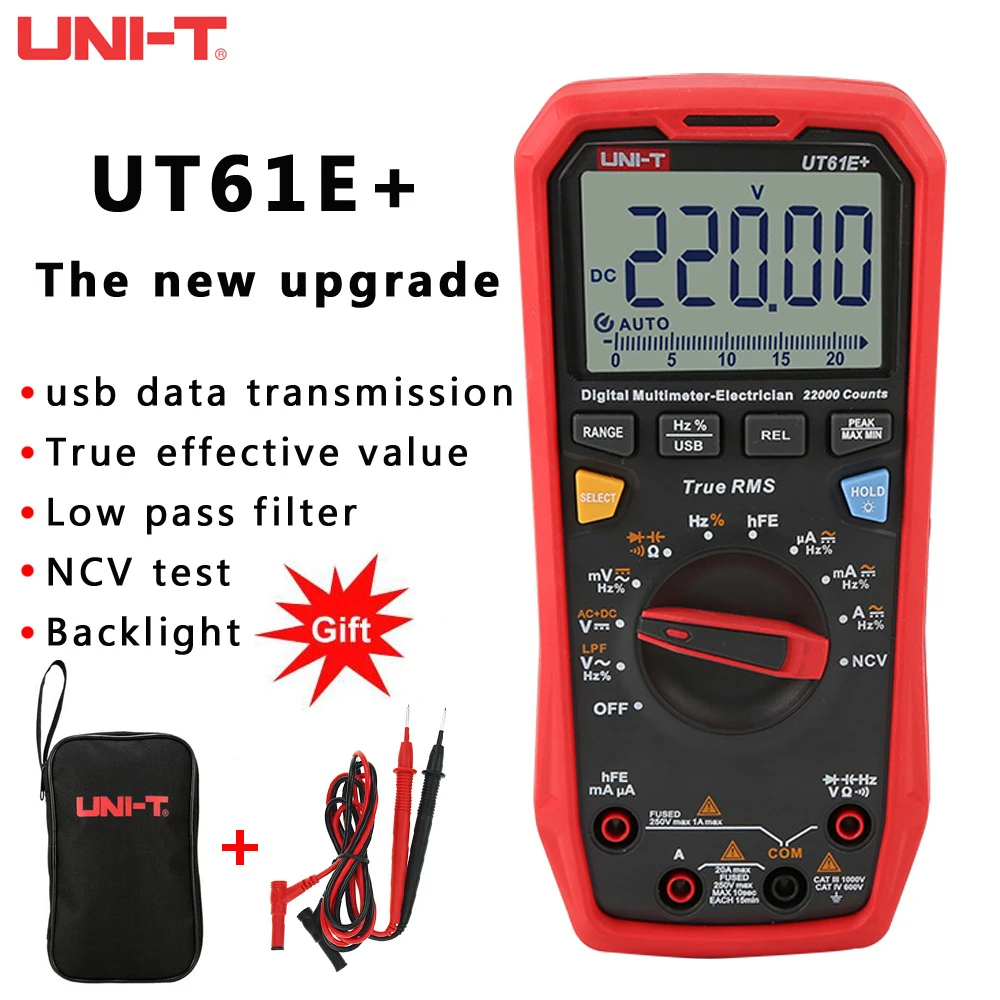 Upgraded Version Of UNI-T UT61E + UT61D + UT61B Digital Multimeter True RMS AC/DC Voltage Current Resistance Capacitance Tester