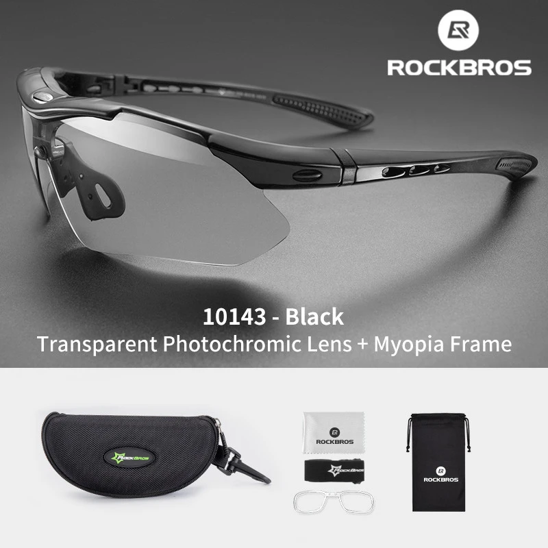 ROCKBROS Photochromic Cycling Glasses Bicycle UV400 Sports Eyewear Ultralight Riding MTB Sunglasses Men Fishing Bike Equipment