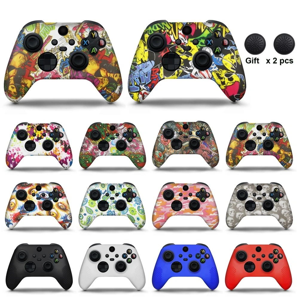 For Xbox Series X/S Controller Silicone Cover Skin Protective For Xbox Series S Joystick Gamepad Accessories Thumb Grips Caps