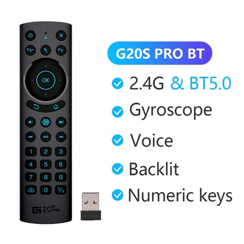 G20BTS Plus G20S PRO Bluetooth  Air Mouse Wireless Gyroscope Smart Remote Control BT5.0 for Smart Android TV Box vs G20S