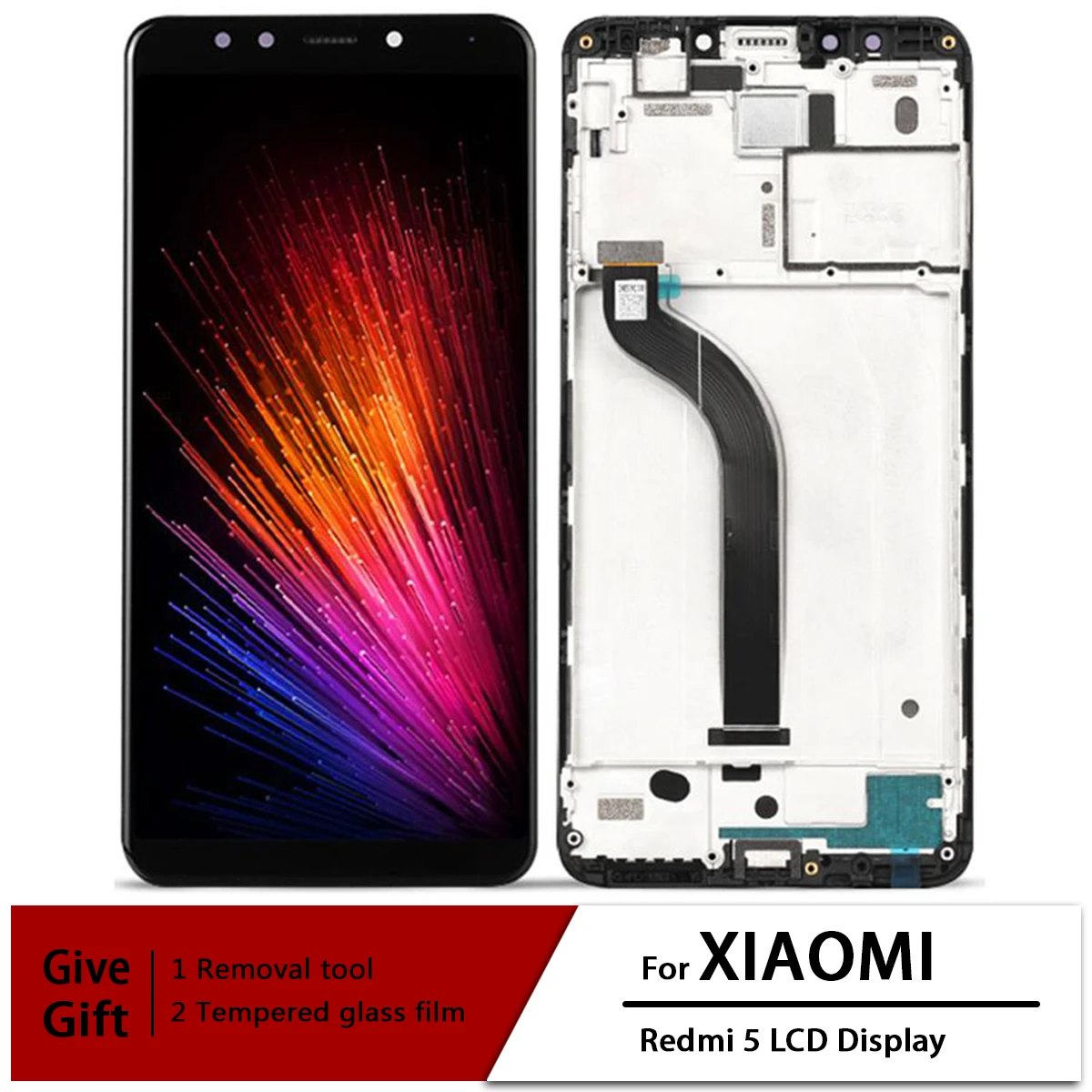 Original For Xiaomi Redmi 5 LCD Display Screen Touch Digitizer Assembly For 5.7 inch Xiaomi Redmi 5 Phone With Frame