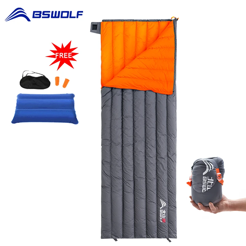 BSWolf Camping Ultralight Sleeping Bag Down Waterproof Bag Portable Outerdoor Warm Travel SLeeping Bags