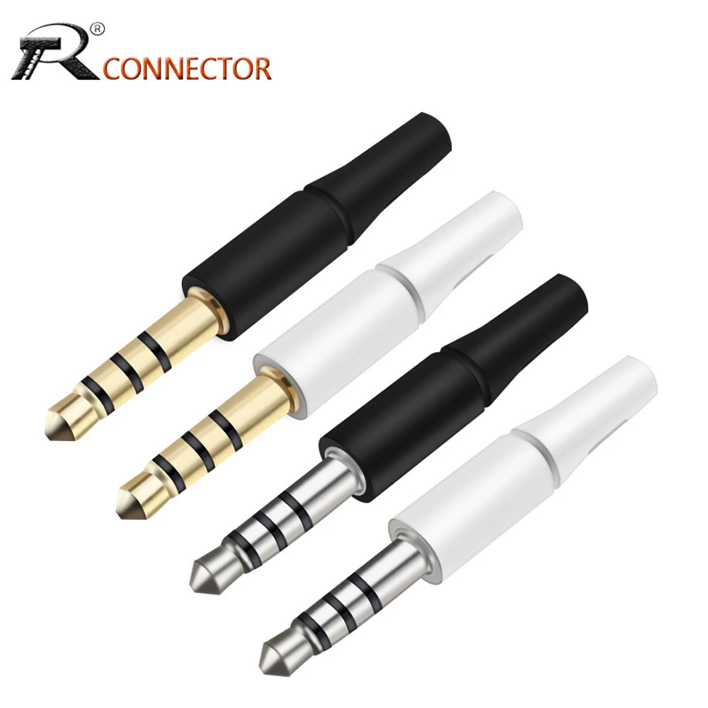 10pcs Outlet 17mm/14mm Jack 3.5mm Stereo 3 Pole Male Jack for DIY Headset Earphone or Used for Repair Earphone Gold/Nickle plate