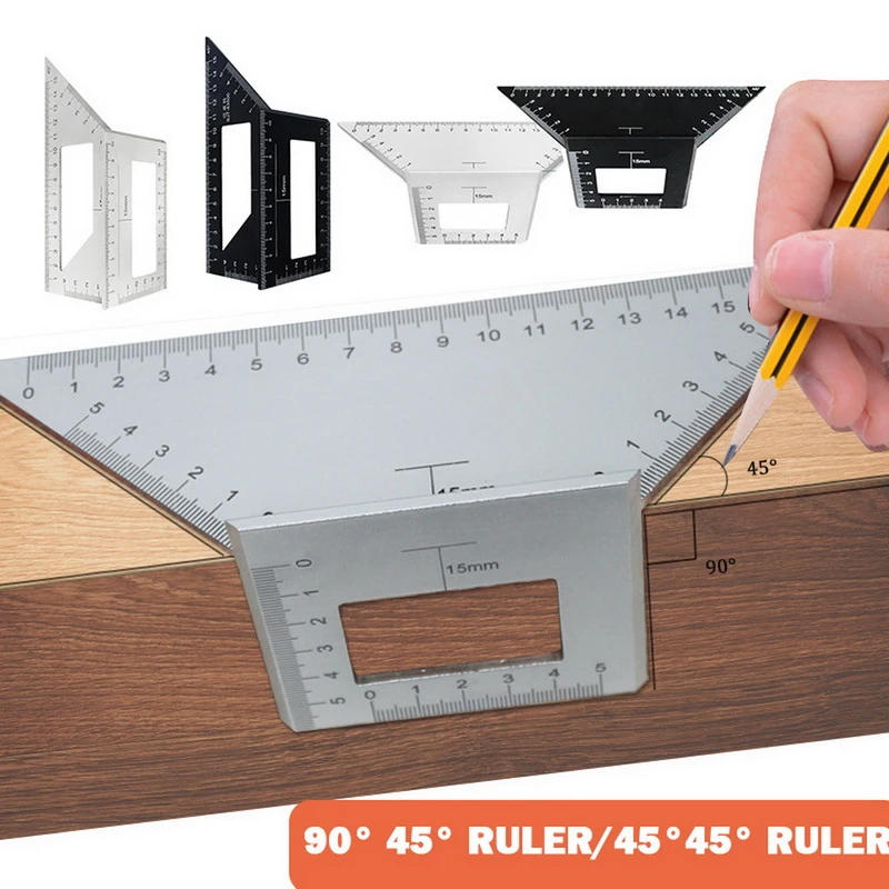 Angle ruler Aluminum Alloy Square T-shaped Combination Angle Ruler Multifunctional Angle Ruler For Measuring Woodworking Tool
