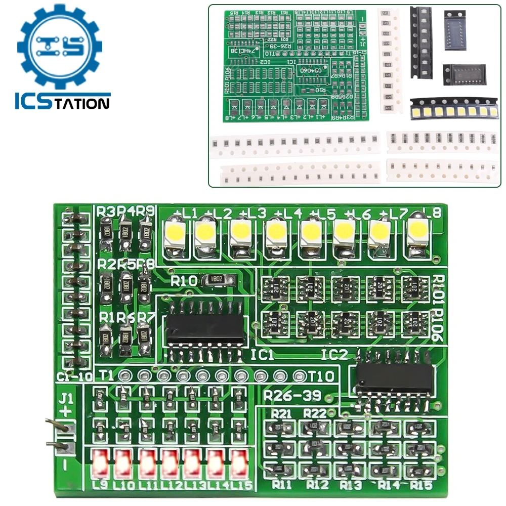 DIY Kit 1801 Component SMT SMD Soldering Practice Kit FM Radio Kit FM Transmitter Board Electronic Component Weld Practice Suite