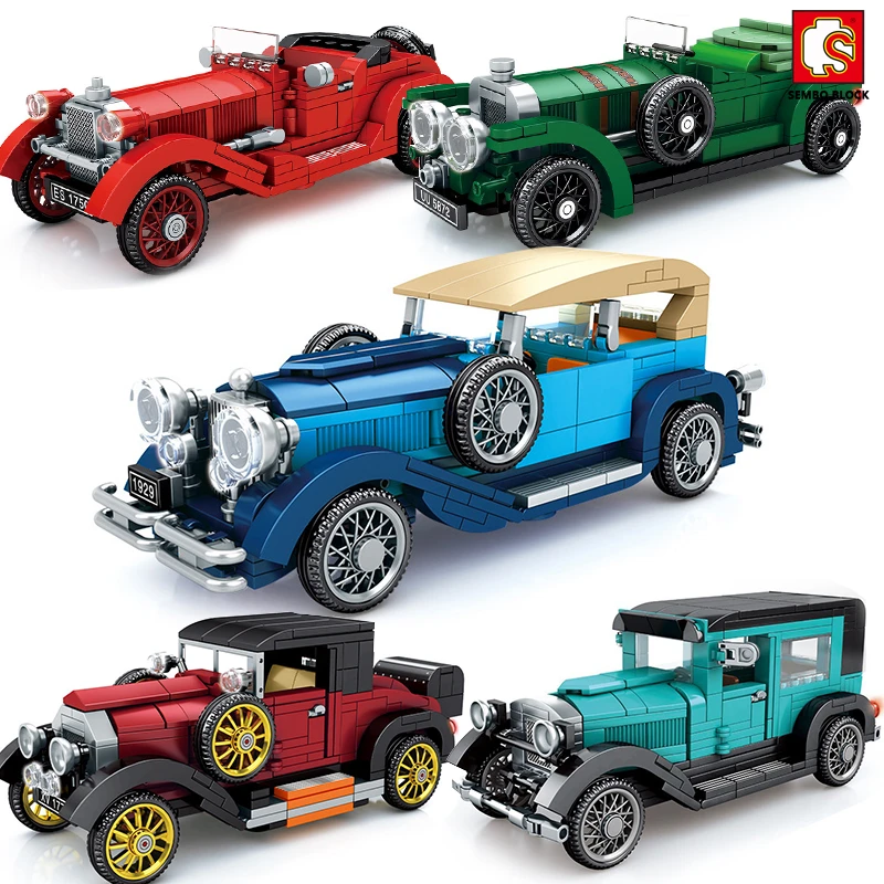 Sembo Blocks City Car Speed Champion Supercar Racing Moc Building Blocks Brick Vehicle Educational Toys For Childern