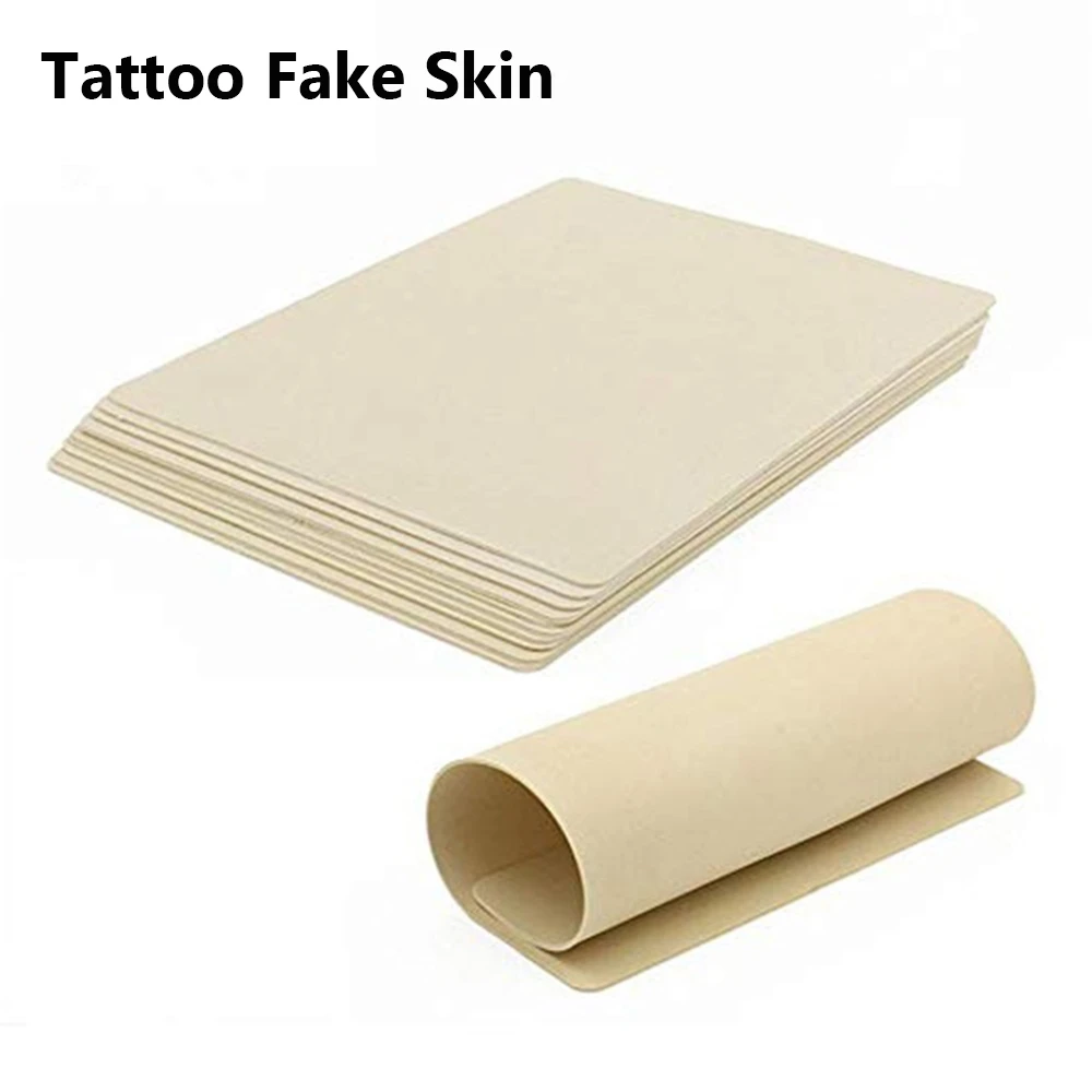 3/5/10 Pcs Synthetic Leather Tattoo Fake Skin Makeup Tattoo Beginner Practice Microblading Double Permanent Tattoo Supplies