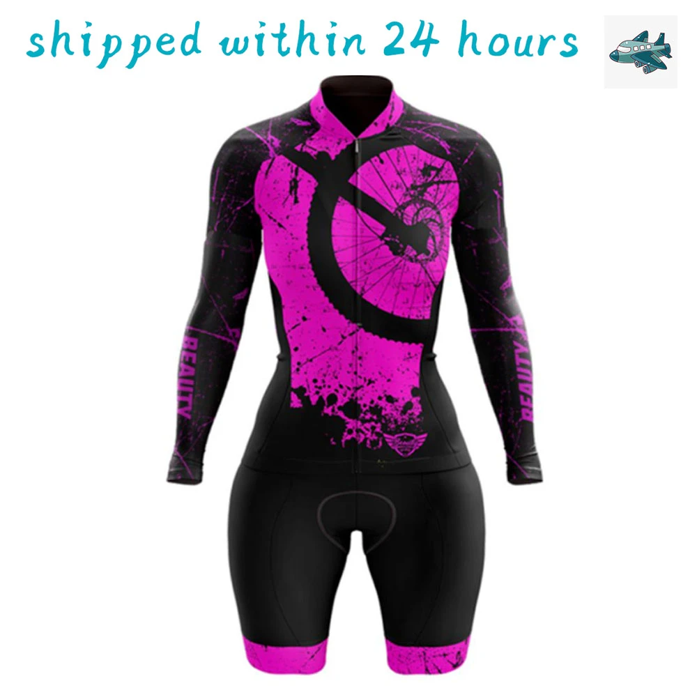 2021 Newest VEZZO Monkey Cycling  Women's Clothing Short Jumpsuit Female Cyclist  Summer Set Triathlon Lycra 9D Gel Cushion