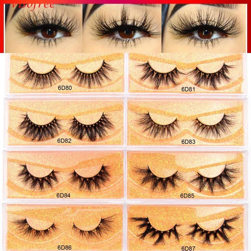 Visofree 5D Mink Eyelashes Cruelty Free Natural False Eyelashes Lashes Fluffy Soft Fake Eyelashes Extension Makeup Eyelashes