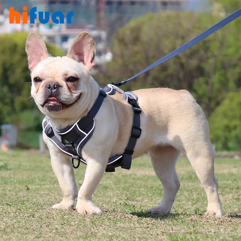 Pet Reflective Nylon Dog Harness No Pull Adjustable Medium Large Naughty Dog Vest Safety Vehicular Lead Walking Running