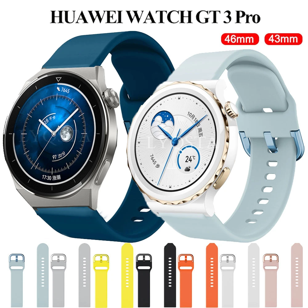 20 22mm Strap For Huawei Watch GT 2/GT2 46/42mm Smartwatch Watchband For Samsung Galaxy Watch 3 41mm Silicone Wristband Bracelet