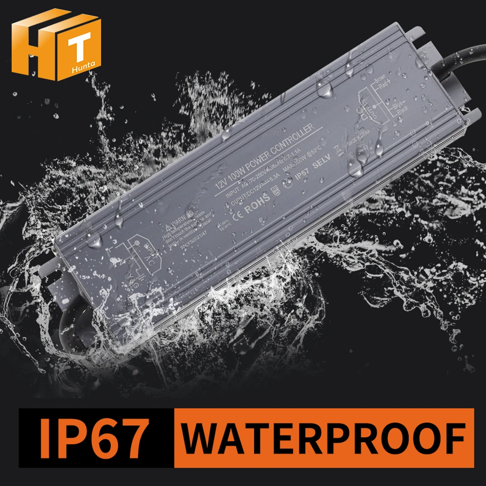 LED Driver DC12V DC24V IP67 Waterproof Lighting Transformers for Outdoor Lighs Power Supply 10W 20W 30W 45W 60W 100W 150W 200W