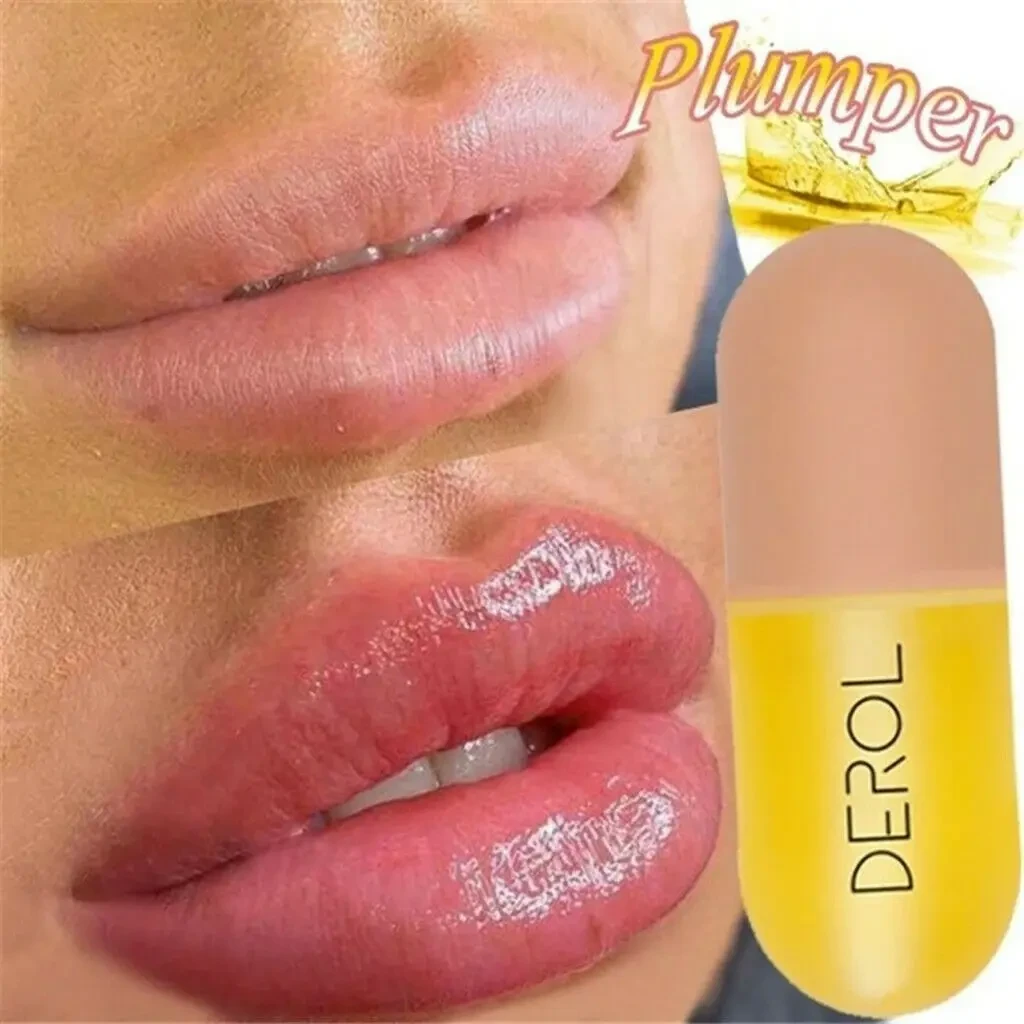 5ml Instant Volumising Lips Plumper Gloss Reduce Fine Lines Serum Oil Mask Moisturizer Makeup Care Lip Sexy Plump Essence