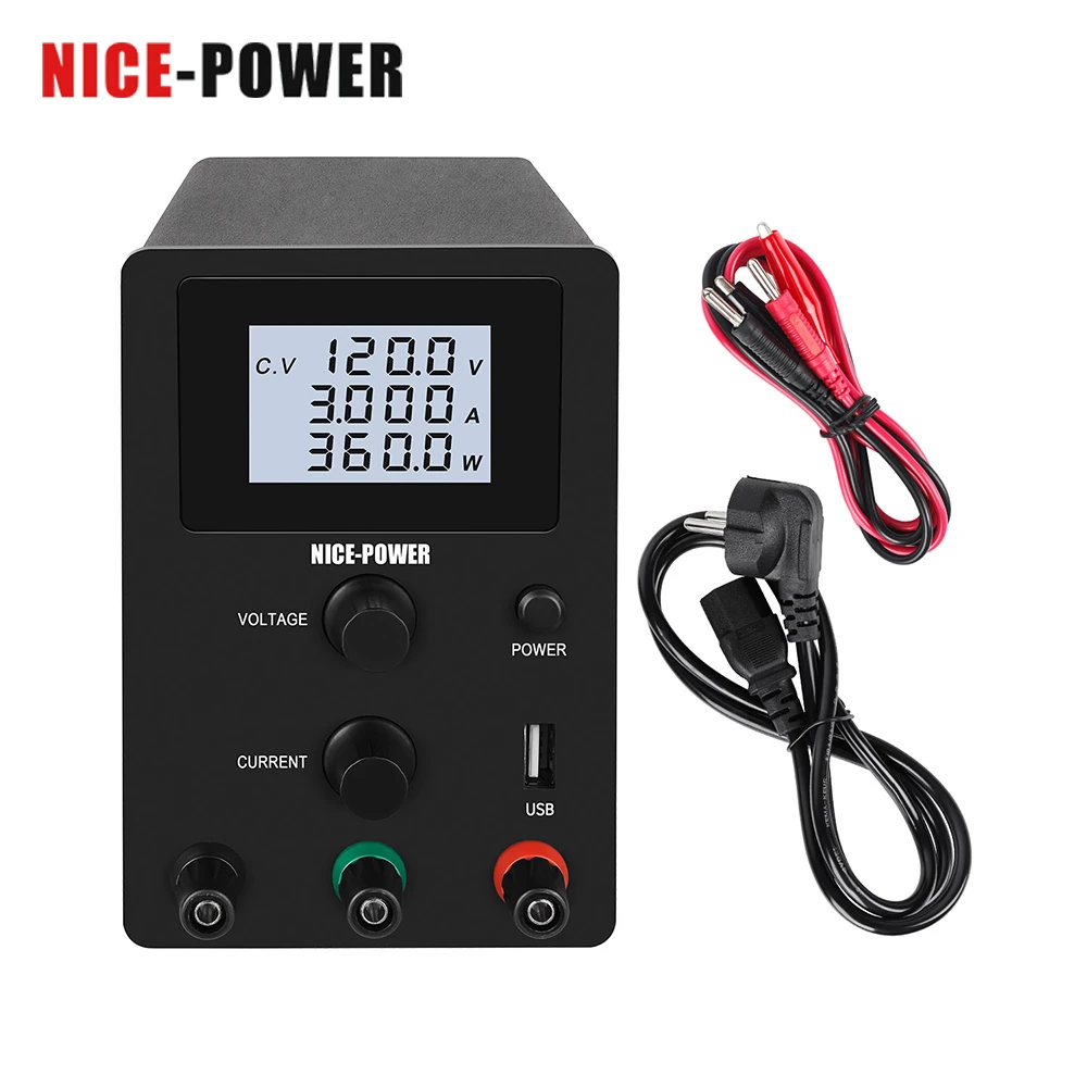 5 modes of 120V 3A Switching Adjustable Power Supply Laboratory Precision Digital LED Display DC regulated Bench Source diy