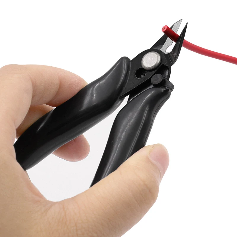Diagonal Pliers Mini Wire Flush Cutter 3.5 Inch Micro Diagonal Cutting Pliers Wires Insulating Rubber Handle Model Pliers DIY