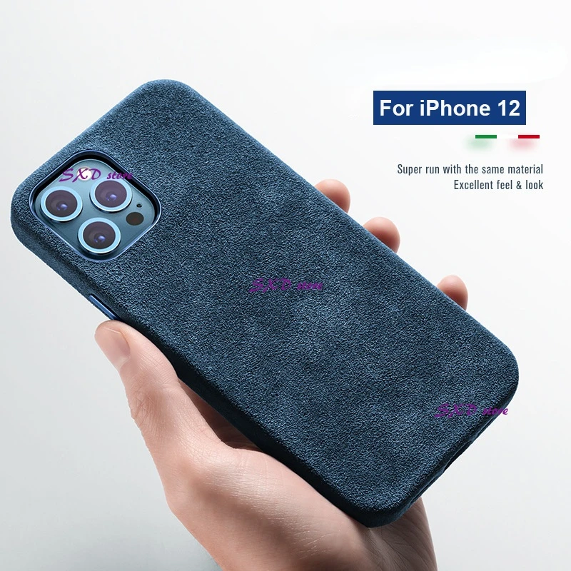 Luxury Suede leather Phone Case iPhone 11 12 Pro Max Leather Cover magnetic Case iPhone 13pro X XR XS MAX Protective Fundas Capa