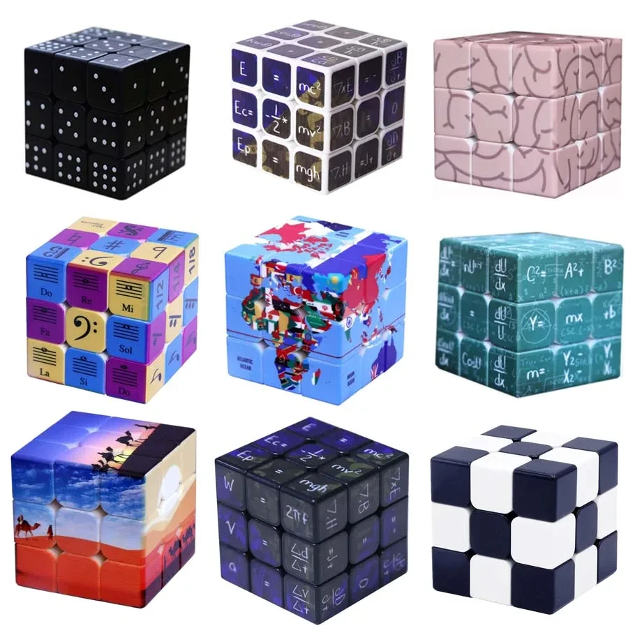Magic Cube 3x3x3 Professional Embossed Braille Speed Cube Puzzle Neo Cubo Magico  Educational Toys for Children Gift Ideas