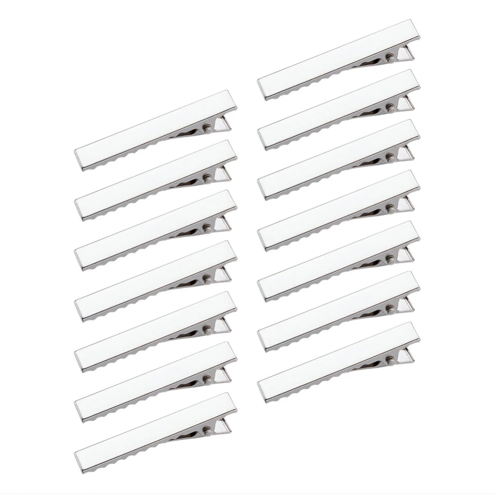 100pcs Platinum Iron Flat Alligator Hair Clip Findings DIY Hair Accessories Making 34mm 46mm 57mm 77mm