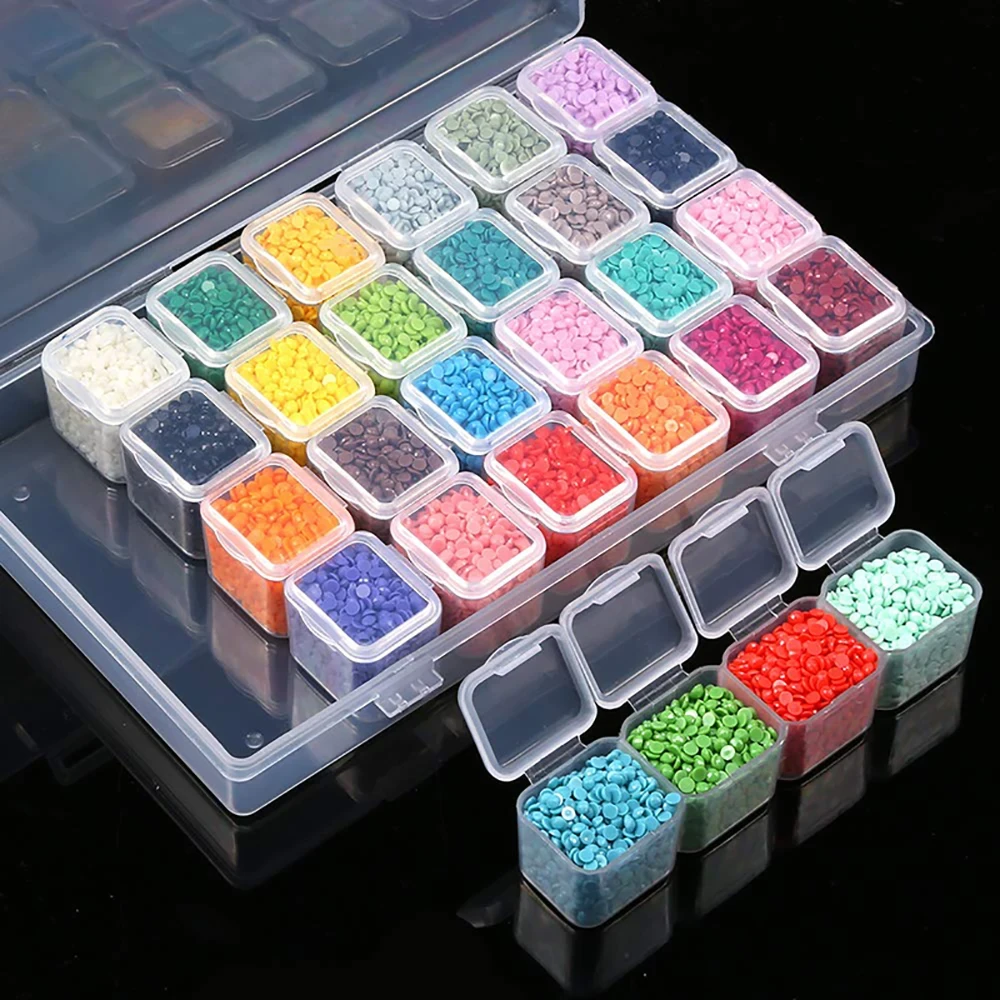 5D Diy Diamond Painting Tools Diamond Jewelry Box Rhinestone Embroidery Crystal Bead Storage Box Accessories Container