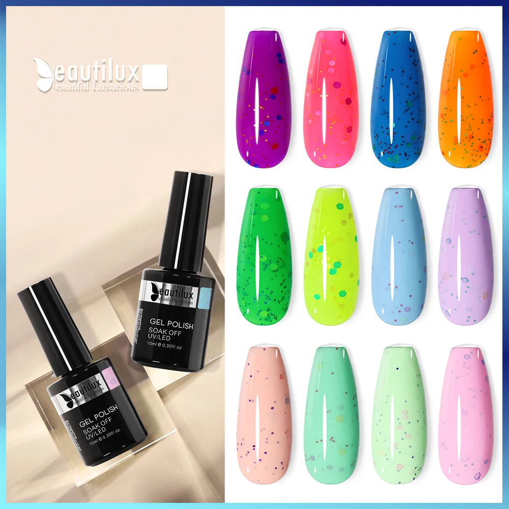 Beautilux Cheese Ice Cream Nail Gel Polish UV LED Sugar Candy Semi Permanent Gels Nails Varnish Color Nails Gel Lacquer 10ml