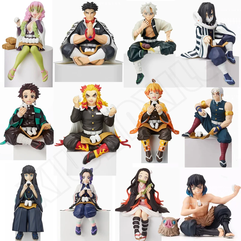 9 Styles Premium Chokonose Kimetsu no Yaiba Anime Figure Agatsuma Zenitsu Hashibira Inosuke Action Figure Demon Slayer Figurine