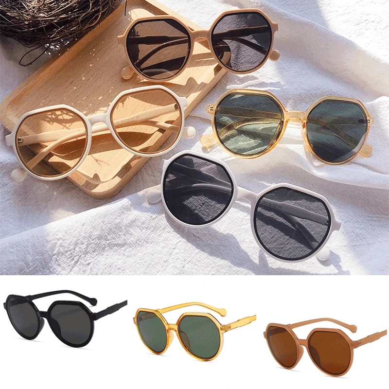 Sunglasses Women 2021 2022 Round Frame Female Sunglasses Ins Trend Candy Color Big Frame Sunglasses Vintage Brand Designer