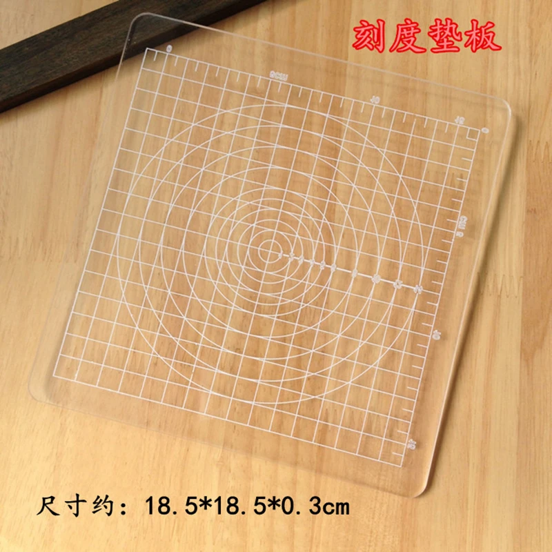 1pcs Square Acrylic Transparent Stamp Pressure Clay Mud Ultra-light Clay Plate Tools Food Play Rub Beads DIY Pressure Tool