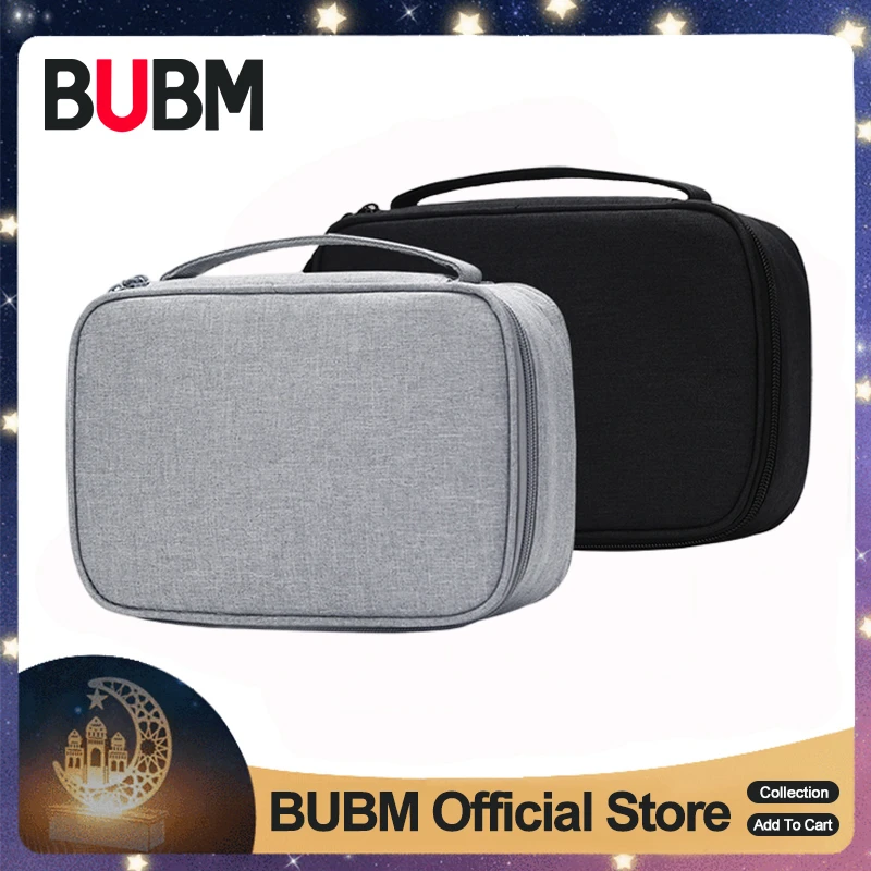 BUBM Travel Electronics Accessories Cable Organizer Bag- Waterproof Gadget Carrying Case for Cable, Charger, Power Bank, SD card