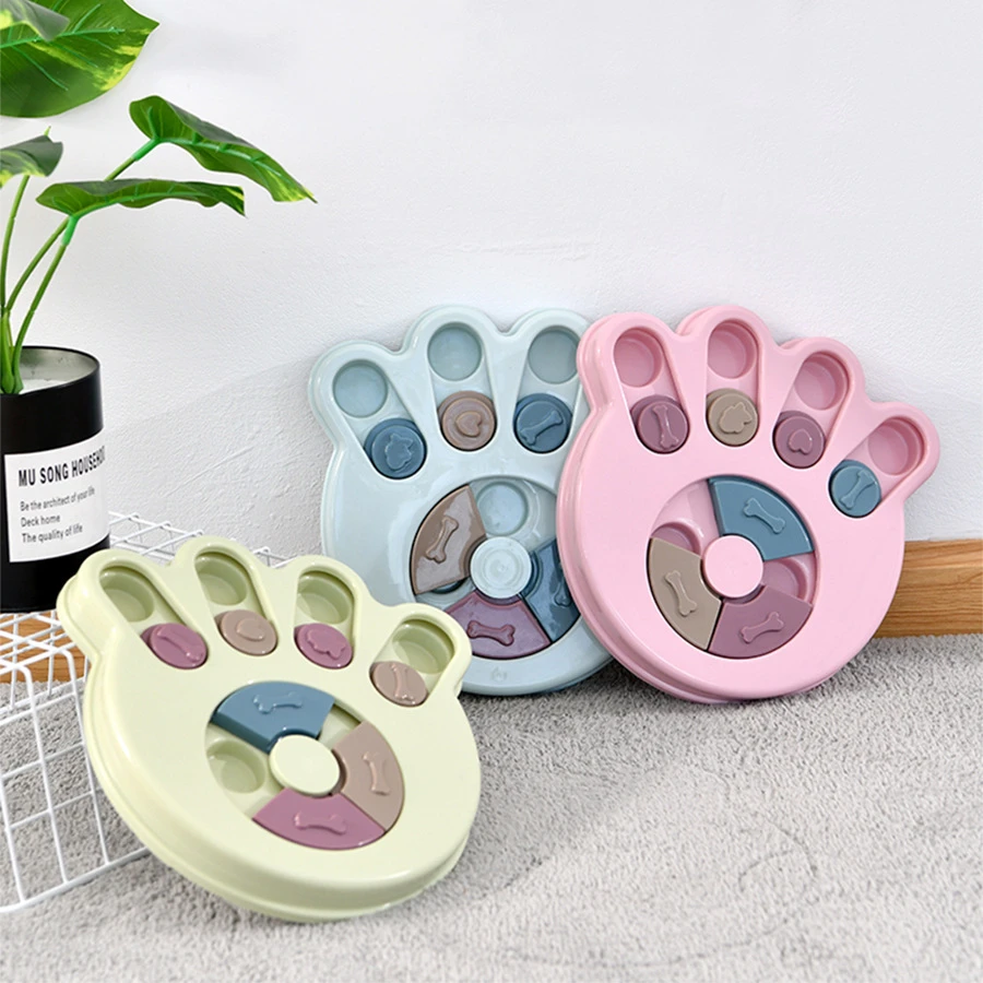Dog Throwing Tableware Dog Toy Turntable Toy Choke Prevention Slow Food Bowl Dog Bowl Dog Educational Toy , PP Material Dog Bowl