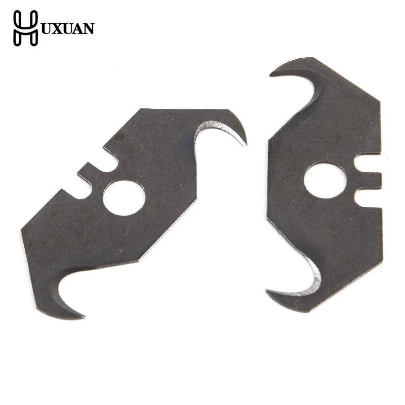10pcs Heavy Duty Steel Hook Blades Utility Spare Parts Pocket Pointed Blade Tool