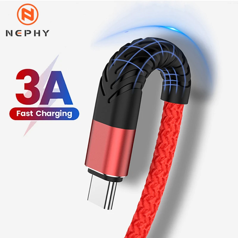 1 2 3 m USB Type C Cable for Samsung S10 S9 Quick Charge USB C Fast Charging Cable for Huawei P30 Xiaomi Charger Wire Data Cord