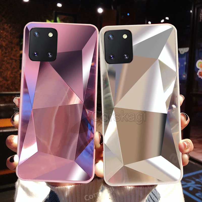 3D Diamond Mirror Soft Case Cover For Samsung Galaxy S20 FE M12 A32 4G 5G A52 A72 A32 S21 A31 A41 A51 A71 A21S A11 A12
