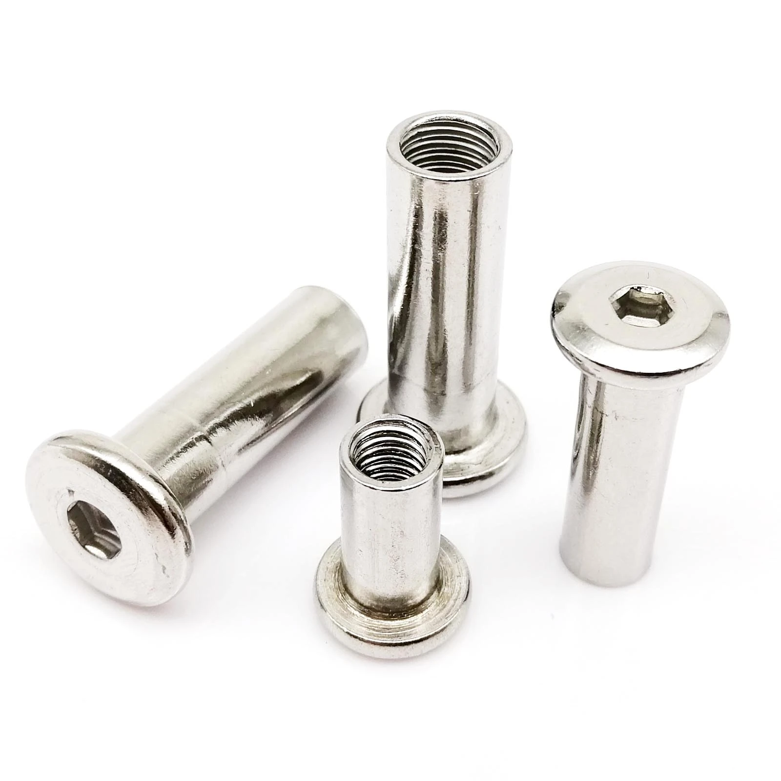 M3 M4 M5 M6 M8 304 Stainless Steel Large Flat Hex Hexagon Socket Head Connector Rivet Furniture Table Cot Bed Round Insert Nut