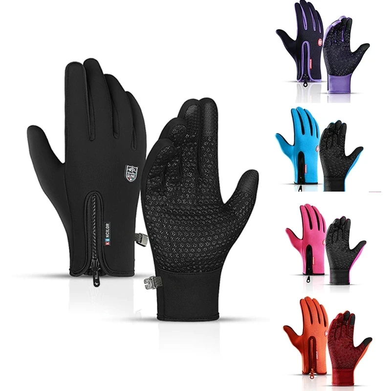 Touch Screen Motorcycle Gloves for Winter Moto Gloves Outdoor Sport Gloves Warm Women Man Anti-slip Waterproof Guantes Moto