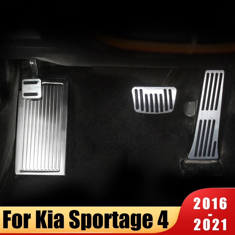 Car Accelerator Fuel Brake Pedal Foot Rest Pedals Cover Non Slip Pad For Kia Sportage 4 GT 2016-2019 2020 2021 2022 Accessories