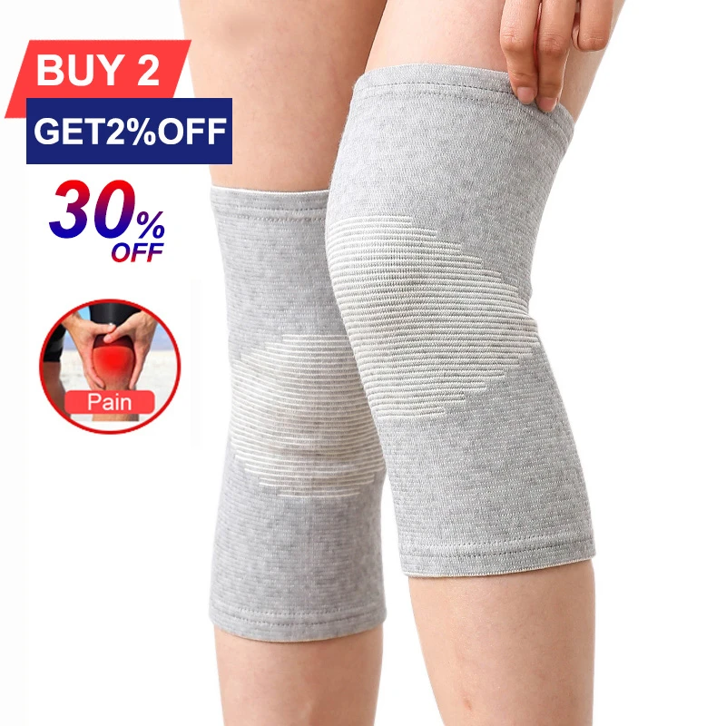 COYOCO Knee Support Protector 1 Pcs Leg Arthritis Injury Gym Sleeve Elasticated Bandage knee Pad Charcoal Knitted Kneepads Warm
