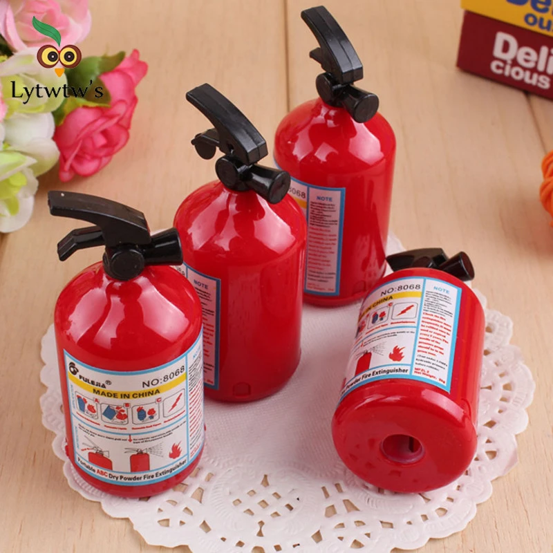 1 Pcs Fire Extinguisher Shape Creative Pencil Sharpener Student Stationery Kids Gifts Office School Supply nice things Novelty