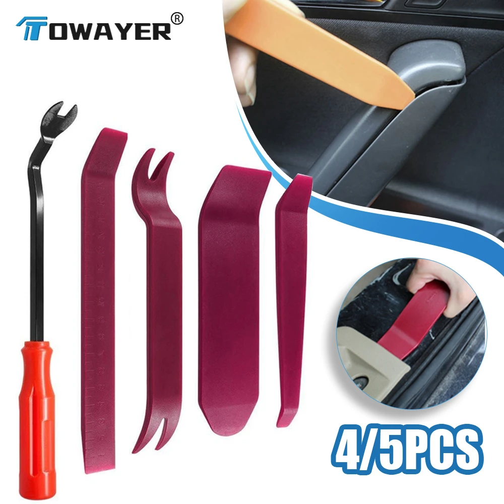 Towayer Auto Door Tools Panel Trim Removal Tool Kits Navigation Disassembly Seesaw Interior Plastic Seesaw Conversion Tool Box