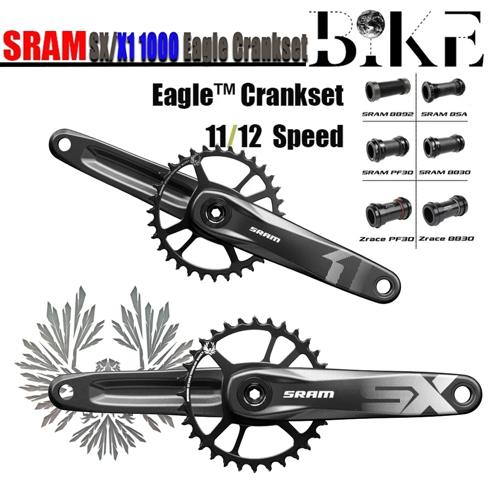 SRAM 12 Speed SX EAGLE Crank DUB 34T  6mm Offset Steel Chainring 170mm 175mm 1x12 MTB Bicycle Crankset