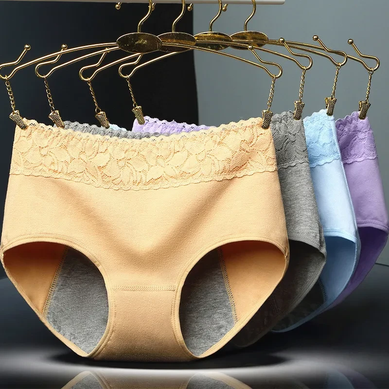 Menstrual Period Panties Leak Proof High Waist Warm Physiological Pants Cotton Ladies Female Lengthen Briefs Women Underwear