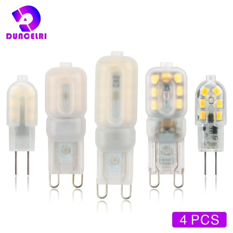 4PCS/LOT G4 G9 LED Bulb 3W 5W Light Bulb AC 12V 220V LED Lamp SMD2835 Spotlight Chandelier Lighting Replace 20w 30w Halogen Lamp