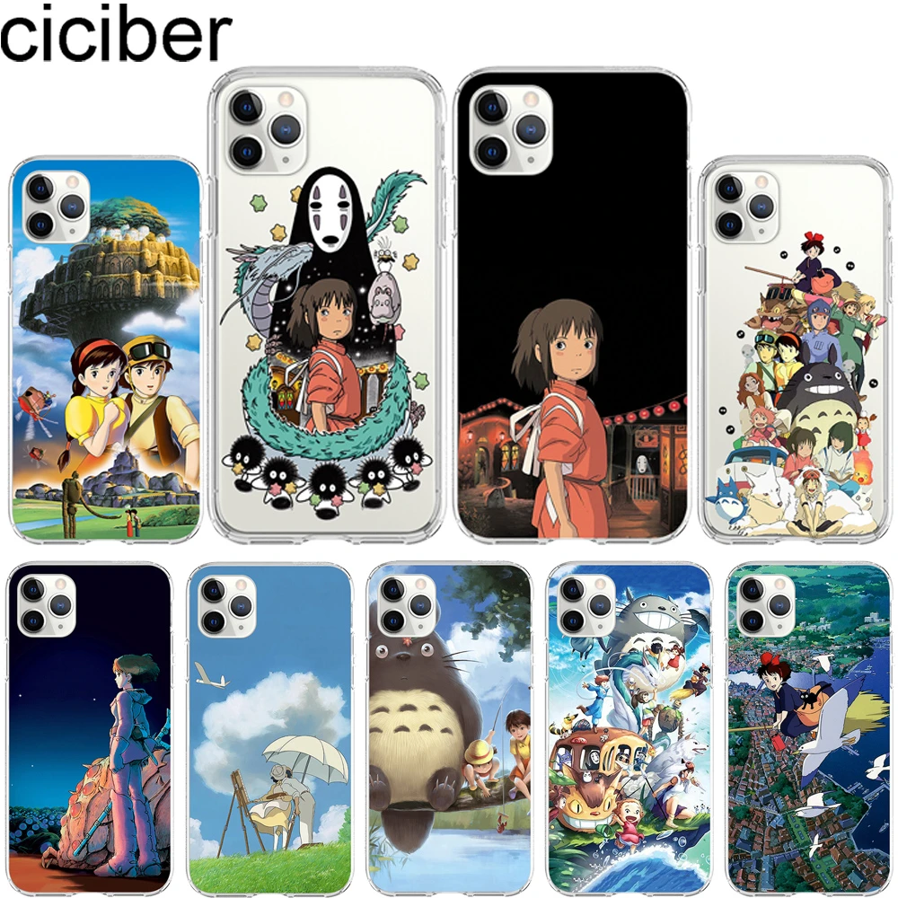 Spirited Away Soft silicone TPU Phone Case for iphone 11 12 Pro Max Mini 7 8 6 6S Plus 5 5S SE 2020 Cover for iphone X XR XS MAX