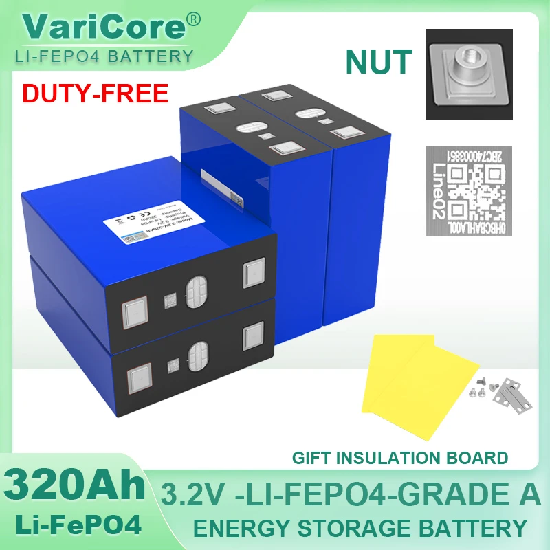 4pcs VariCore 3.2V 200Ah 280Ah 105Ah LiFePO4 battery 3C Lithium iron phosphate battery for 4S 12V 24V Golf Cart Yacht solar RV