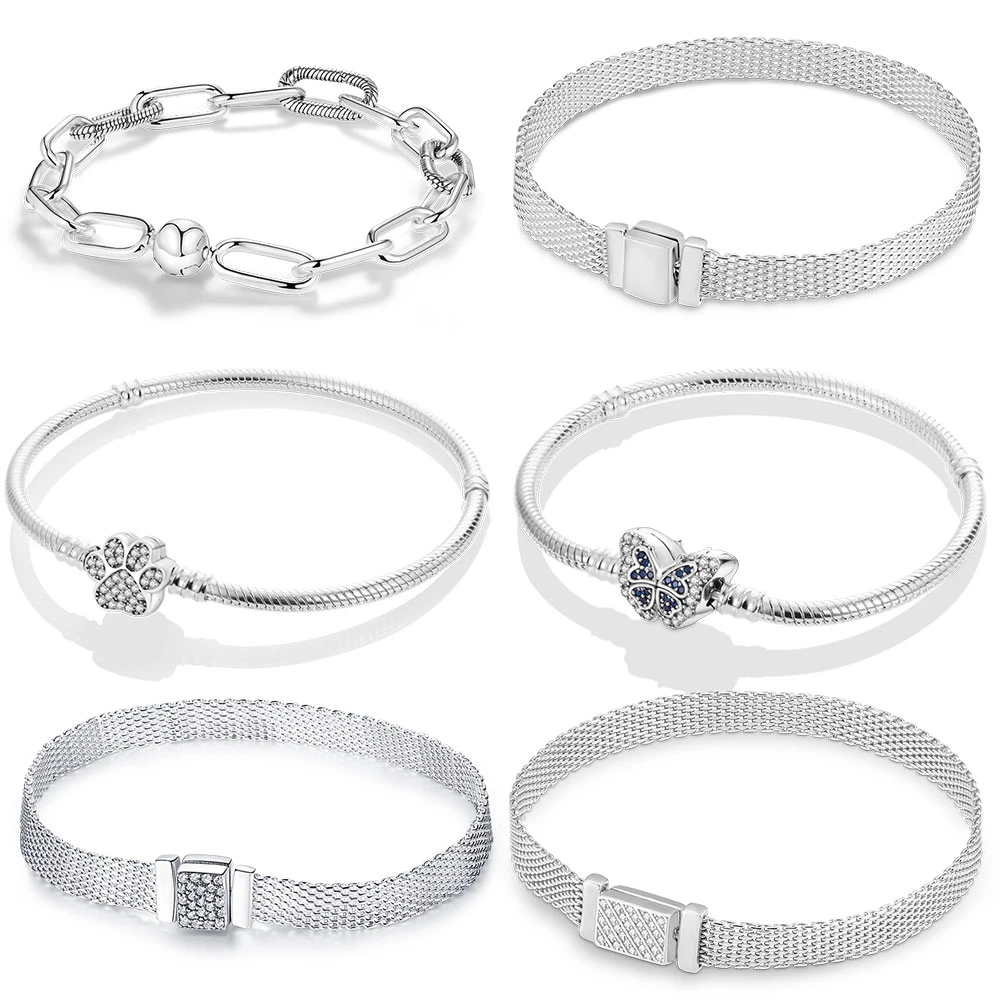 2021 Hot 925 Sterling Silver Original Me Bracelet Fit Brand Me Charm Beads Fashion Infinity Knot Women femme Bracelet Jewelry