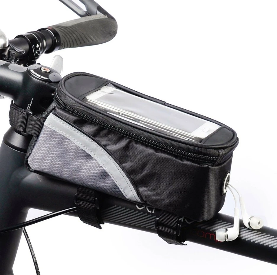 Waterproof Bicycle Bag Bike Frame Front Top Tube Bags Cycling Touch Phone Screen Case for Mobile Phone MTB Moutain Road Bike Bag