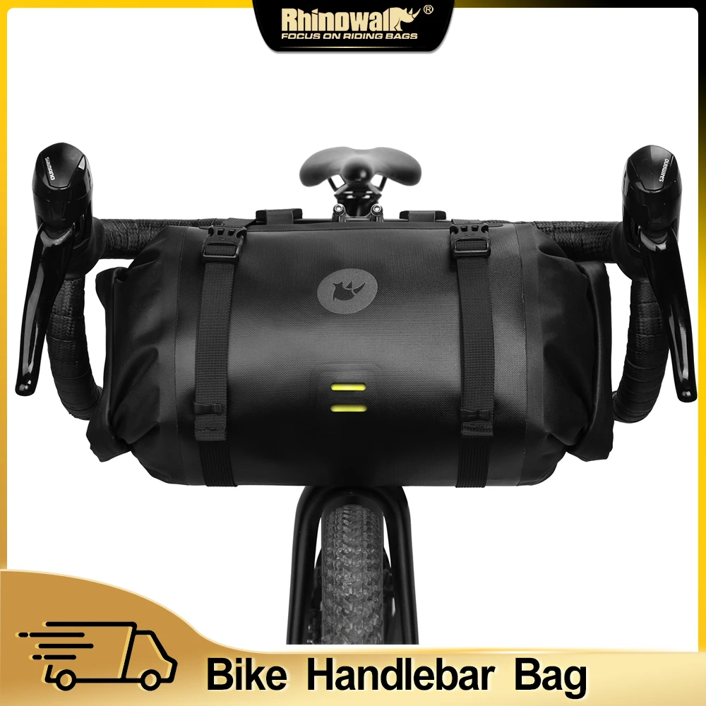 Rhinowalk 2021 Handlebar Bag Bicycle Bag Waterproof Big Capacity 2-piece Front Tube Cycling Bag MTB Frame Trunk Bike Accessories