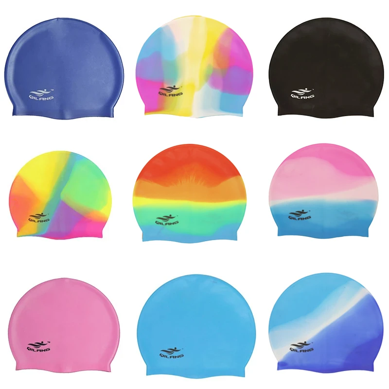 2020 Swimming Cap Silicone Women Men Waterproof Plus Size Colorful Adult Long Hair Sports High Elastic Adults Swim Pool Hat